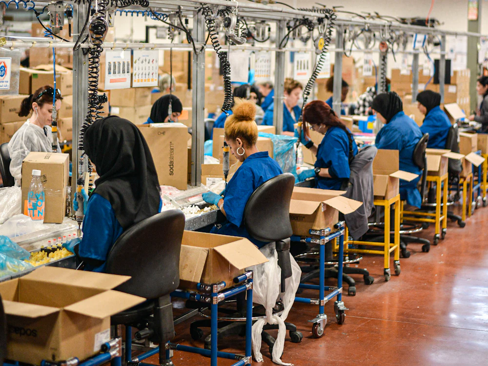 Textile ERP business owner at work